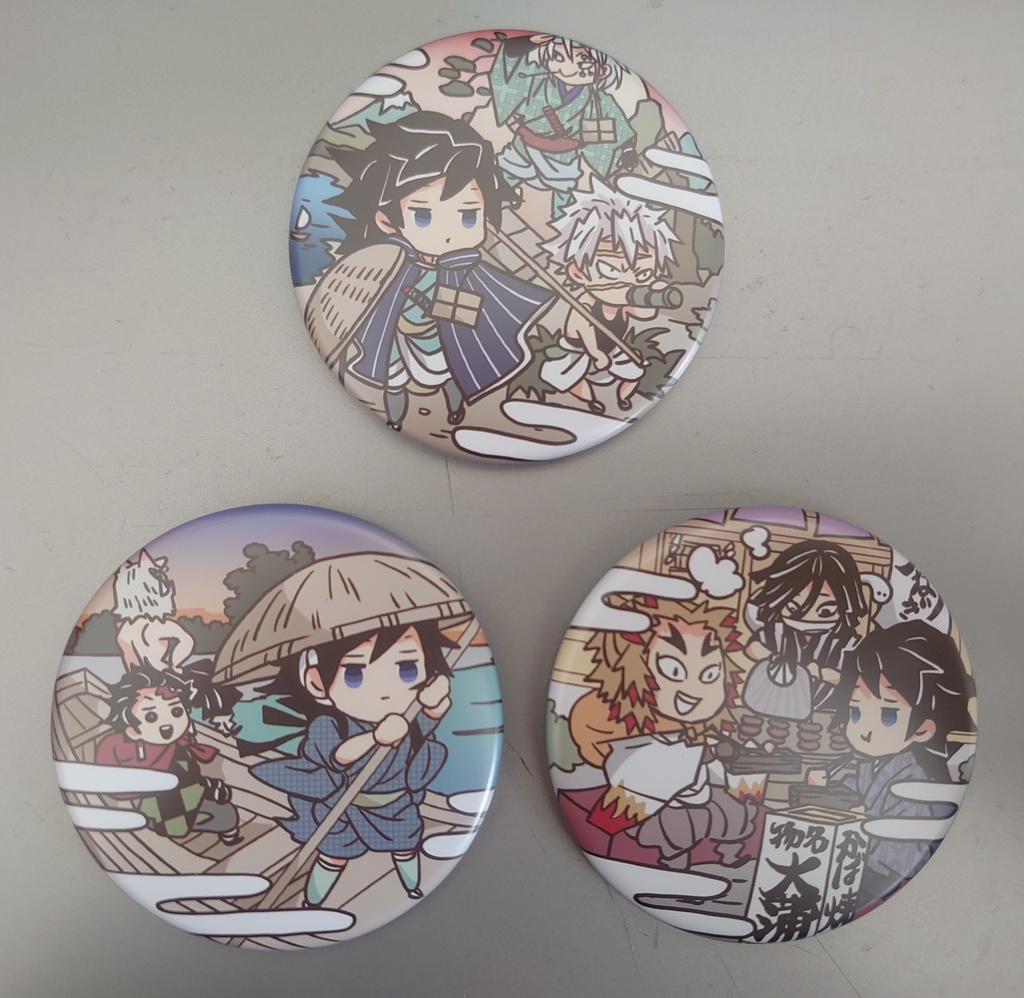 義勇さんたちの道中安全コットンエコバッグと缶バッヂ・うさぎ年お守り干支チャーム