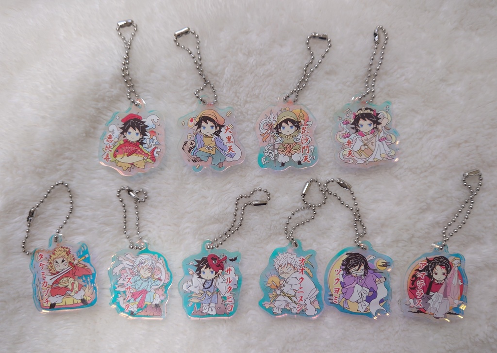 義勇さんたちの七福神ガチャ&神さまチャーム&たつ年お守り干支チャーム