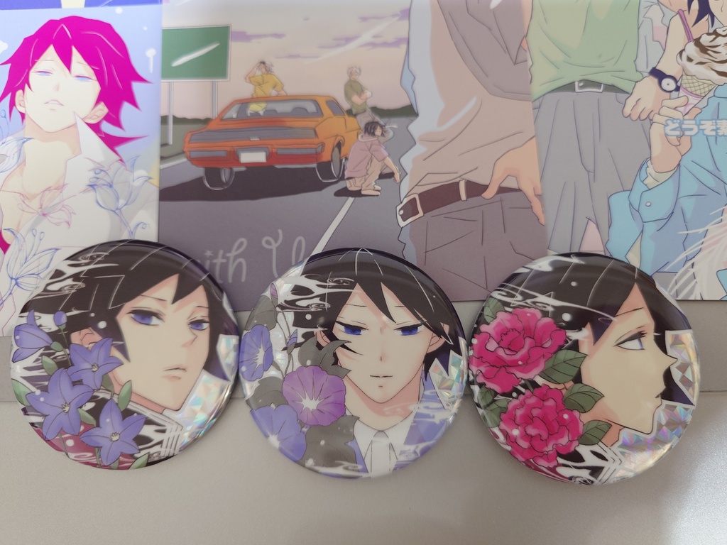 【追加】お花ホログラム缶バッヂ・夏の一週間グリッターバッヂ・アラウンドザワールドコットントート・クルージングコットンタオルほか