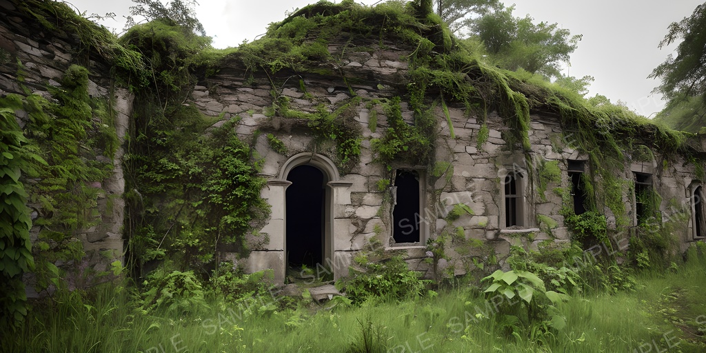 【2K背景素材】ダークファンタジー 朽ちた遺跡|10枚セット