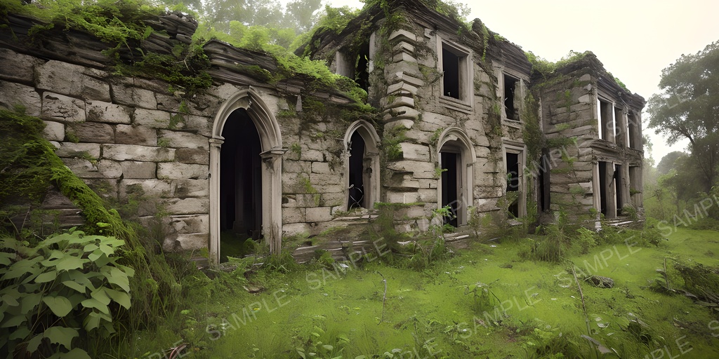 【2K背景素材】ダークファンタジー 朽ちた遺跡|10枚セット