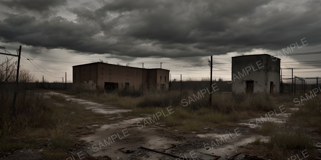 【2K背景素材】ポストアポカリプス荒野の廃墟|10枚セット