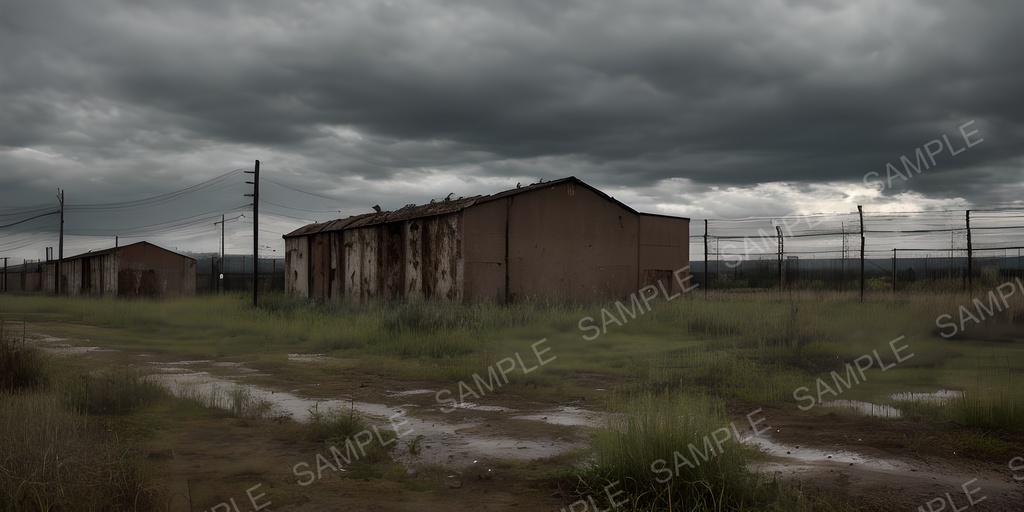 【2K背景素材】ポストアポカリプス荒野の廃墟|10枚セット