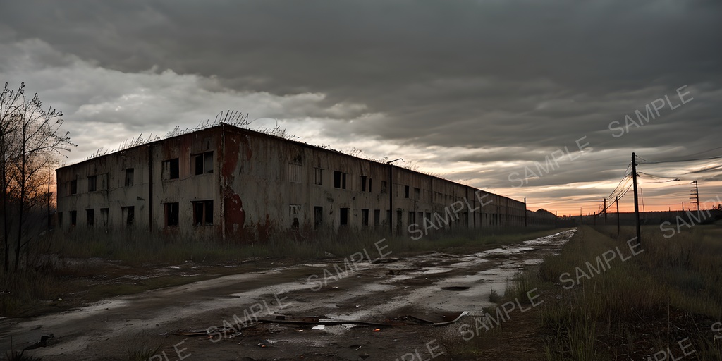 【2K背景素材】ポストアポカリプス荒野の廃墟|10枚セット