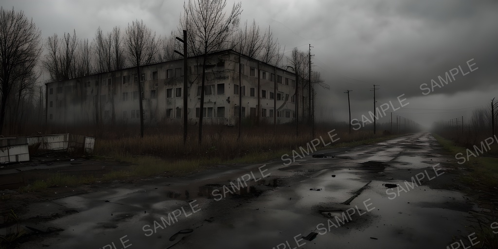 【2K背景素材】ポストアポカリプス荒野の廃墟|10枚セット