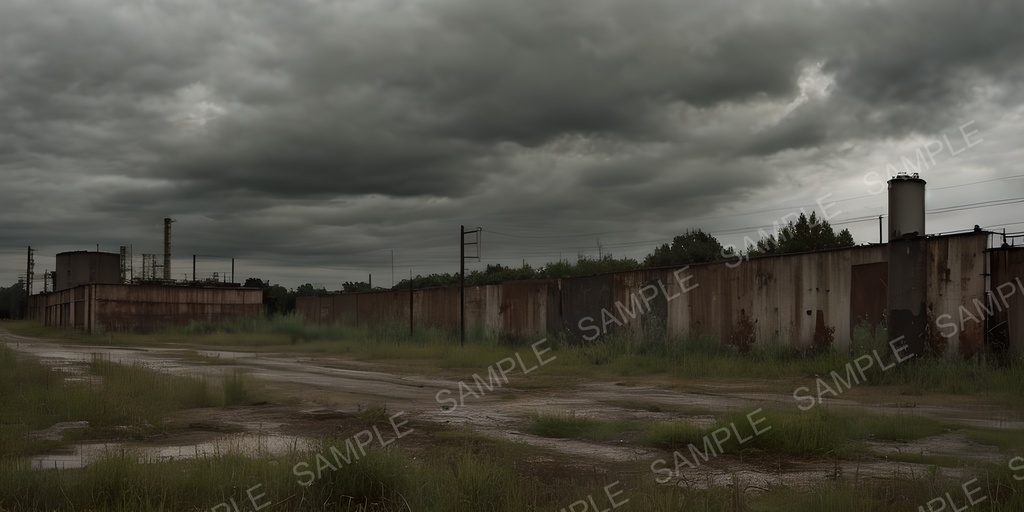 【2K背景素材】ポストアポカリプス荒野の廃墟|10枚セット