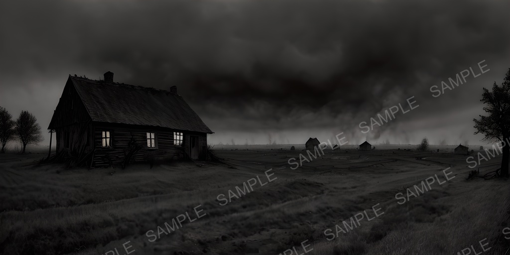 【2k背景素材】焼き払われた農村の跡地|10枚セット