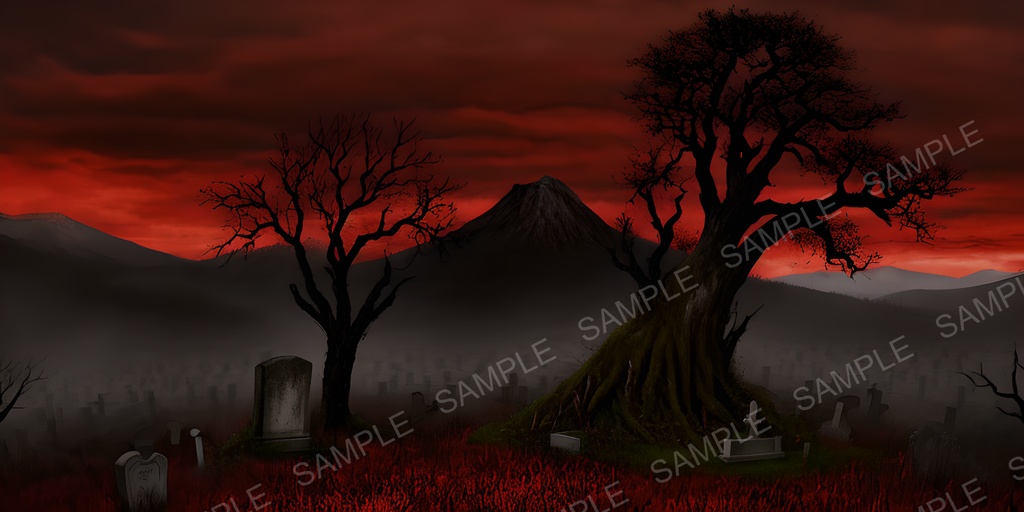 【2k背景素材】穢された魂の墓所|10枚セット
