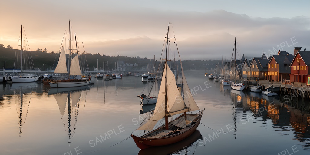 【2k背景素材】中世ファンタジー 水上の港町|10枚セット