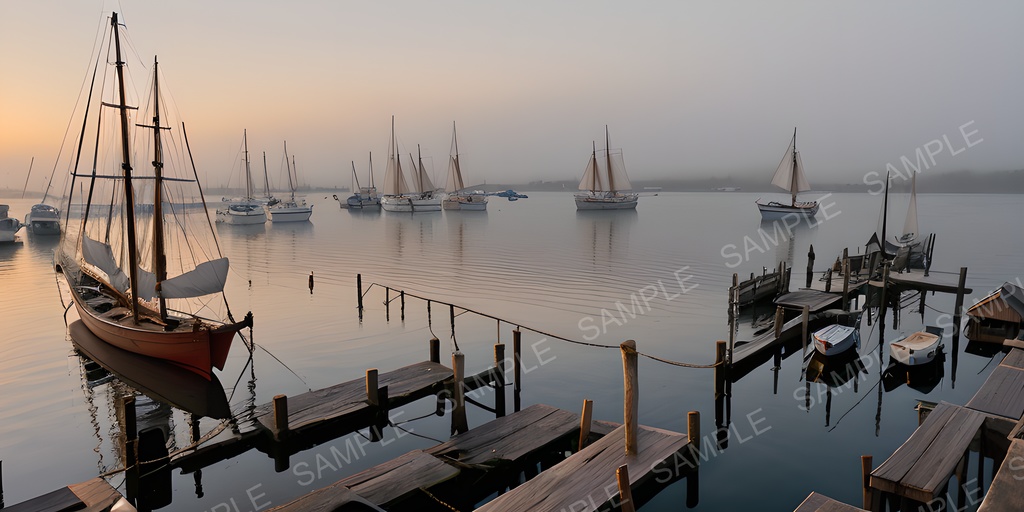【2k背景素材】中世ファンタジー 水上の港町|10枚セット