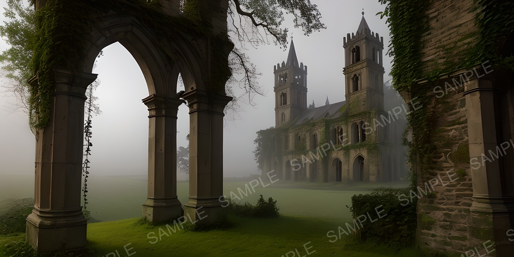 【2k背景素材】中世ファンタジー 忘却の鐘楼|10枚セット