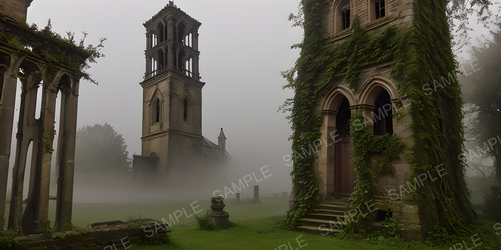 【2k背景素材】中世ファンタジー 忘却の鐘楼|10枚セット