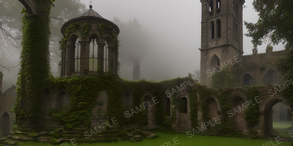 【2k背景素材】中世ファンタジー 忘却の鐘楼|10枚セット