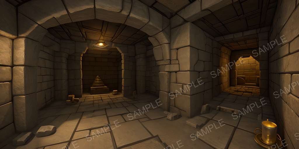 【2k背景素材】中世ファンタジー 古代墓所内部|10枚セット