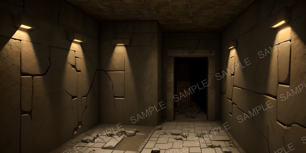 【2k背景素材】中世ファンタジー 古代墓所内部|10枚セット