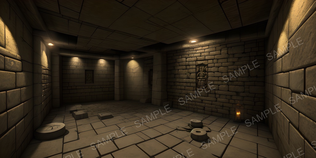 【2k背景素材】中世ファンタジー 古代墓所内部|10枚セット