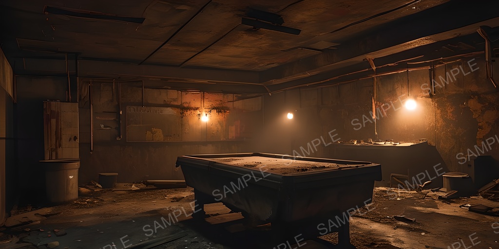 【2k背景素材】退廃サイバーパンク 地下レジスタンス基地跡|10枚セット