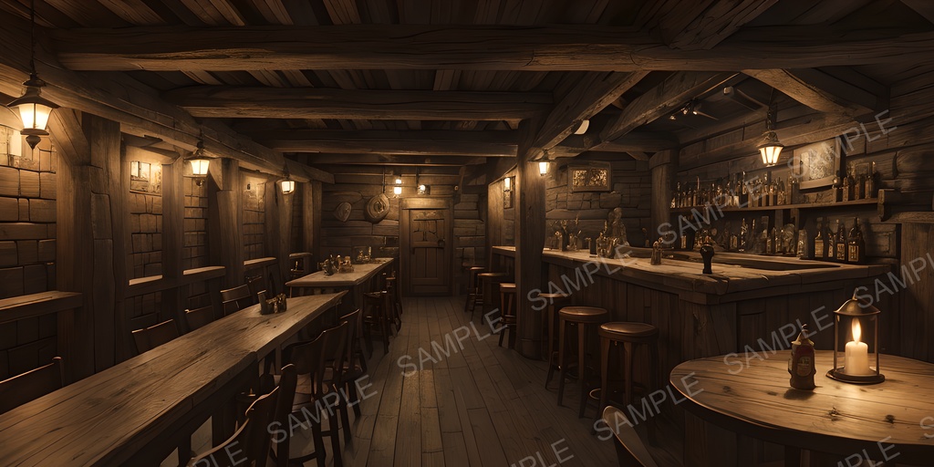 【2k背景素材】中世ファンタジー 冒険者の酒場|10枚セット