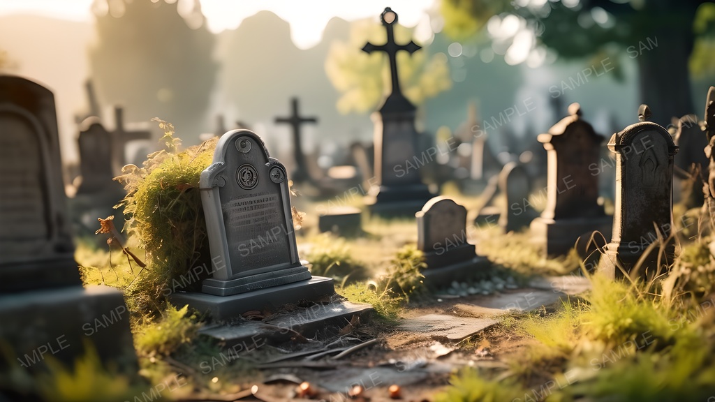 【2k背景素材】退廃ファンタジー|静寂と朽廃の霊園景観|10枚セット