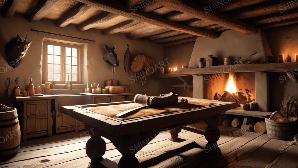 中世ファンタジー｜皮なめし加工室｜10枚セット