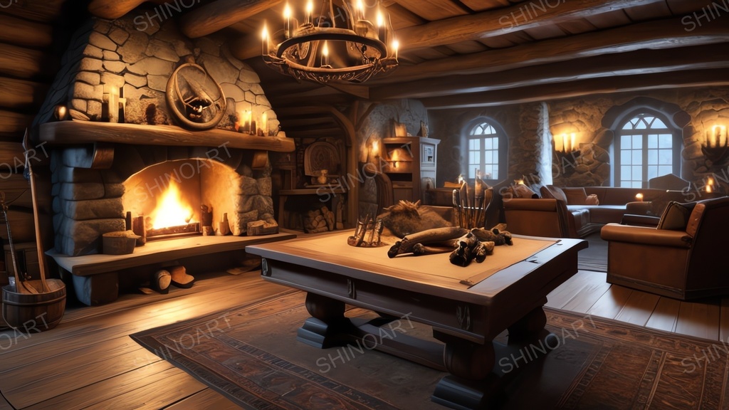 中世ファンタジー|くつろぎのリビング|10枚セット