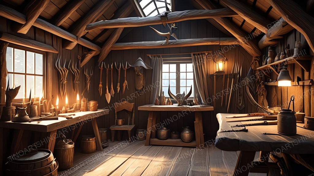 【中世ファンタジー】山岳狩猟小屋コンプリートパック|全50枚|¥2,000