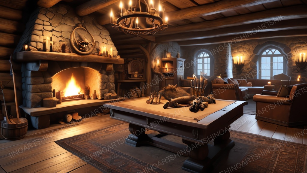 【中世ファンタジー】山岳狩猟小屋コンプリートパック|全50枚|¥2,000