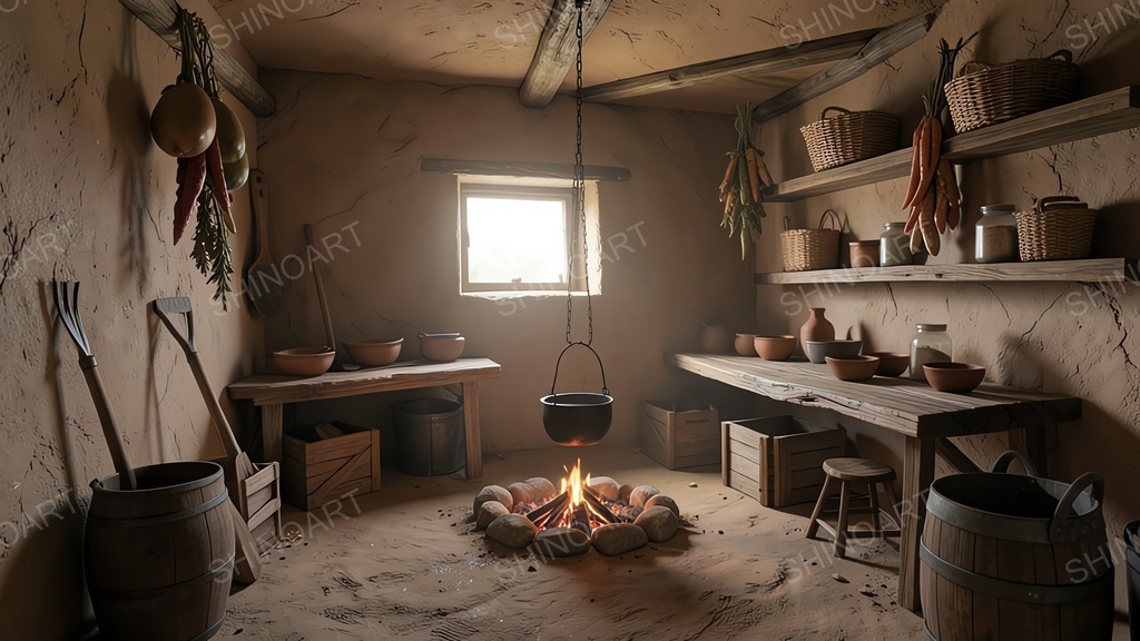 中世ファンタジー|農家の土間台所|10枚セット