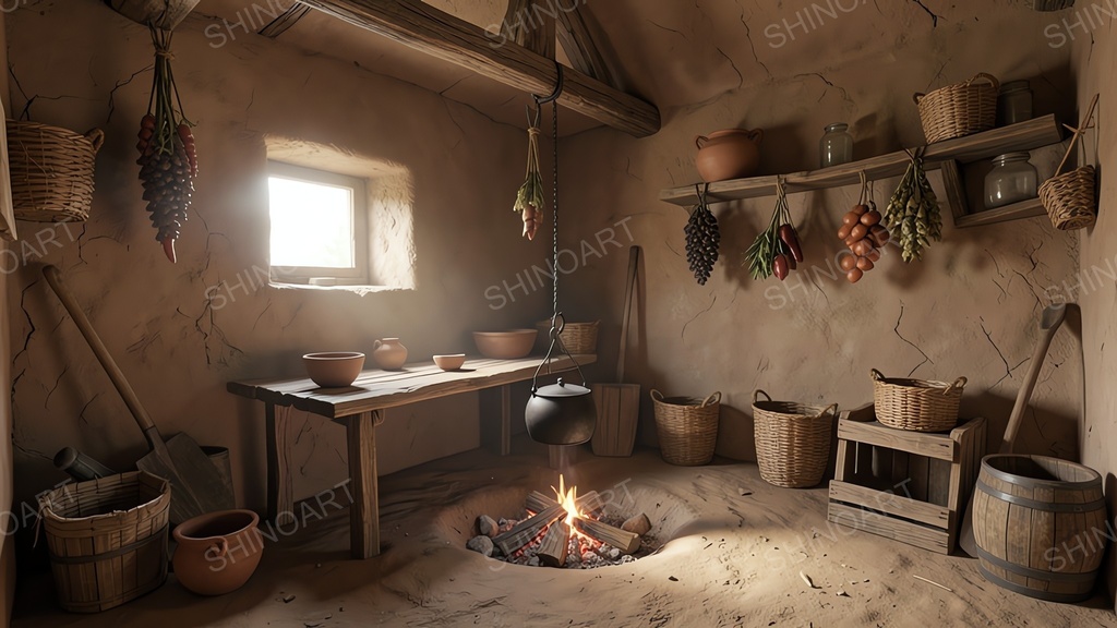 中世ファンタジー|農家の土間台所|10枚セット