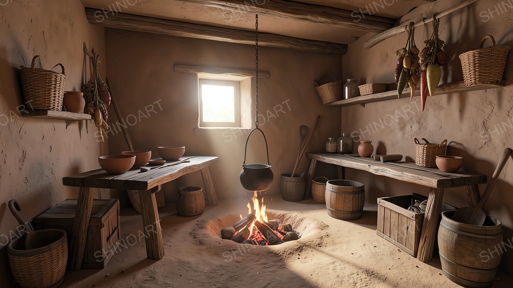 中世ファンタジー|農家の土間台所|10枚セット