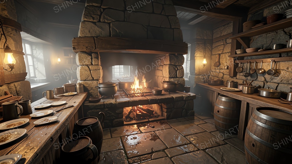 中世ファンタジー｜宿屋の厨房｜10枚セット