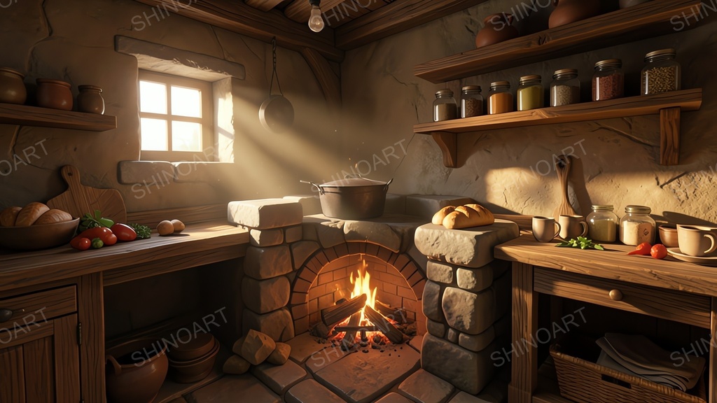 【中世ファンタジー】キッチン・厨房コンプリートパック|全50枚|¥2,000