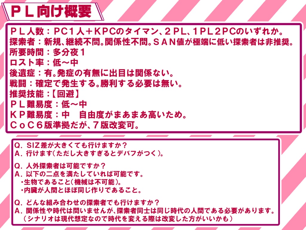 CoCシナリオ『一♡同TAI』