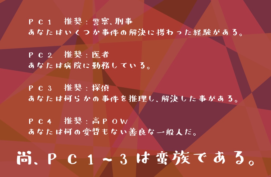 CoC6版キャンペーン「蛮族さん、蛮族さん、ひとつ飛ばして蛮族さん」