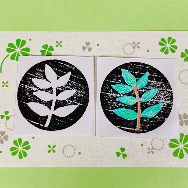 【木製ハンコ】リーフ