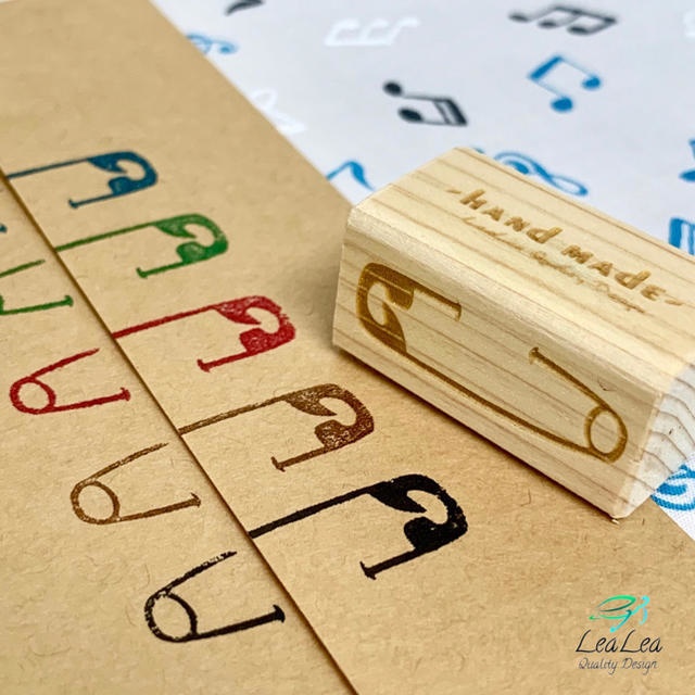 ゴム印 送料無料 安全ピン 封止め イラストハンコ 1 3 クリップ Lealea クオリティ Booth