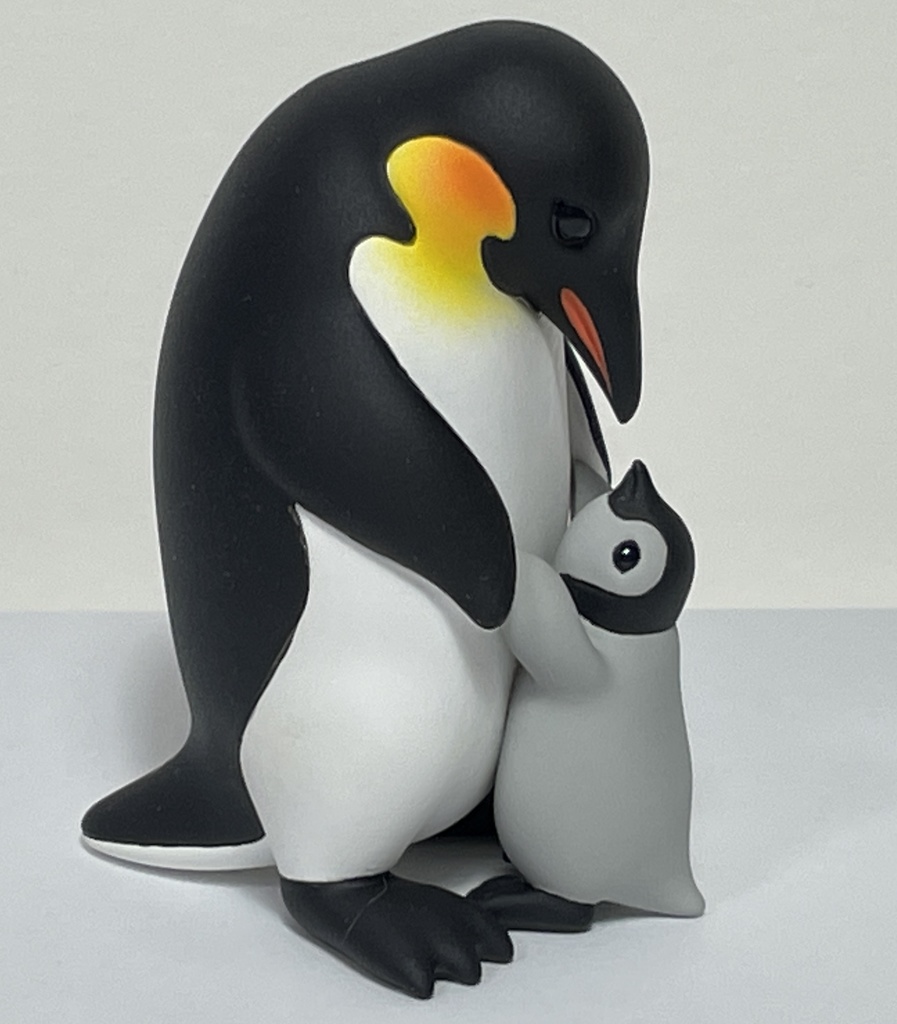 皇帝ペンギンの親子　3Dモデル