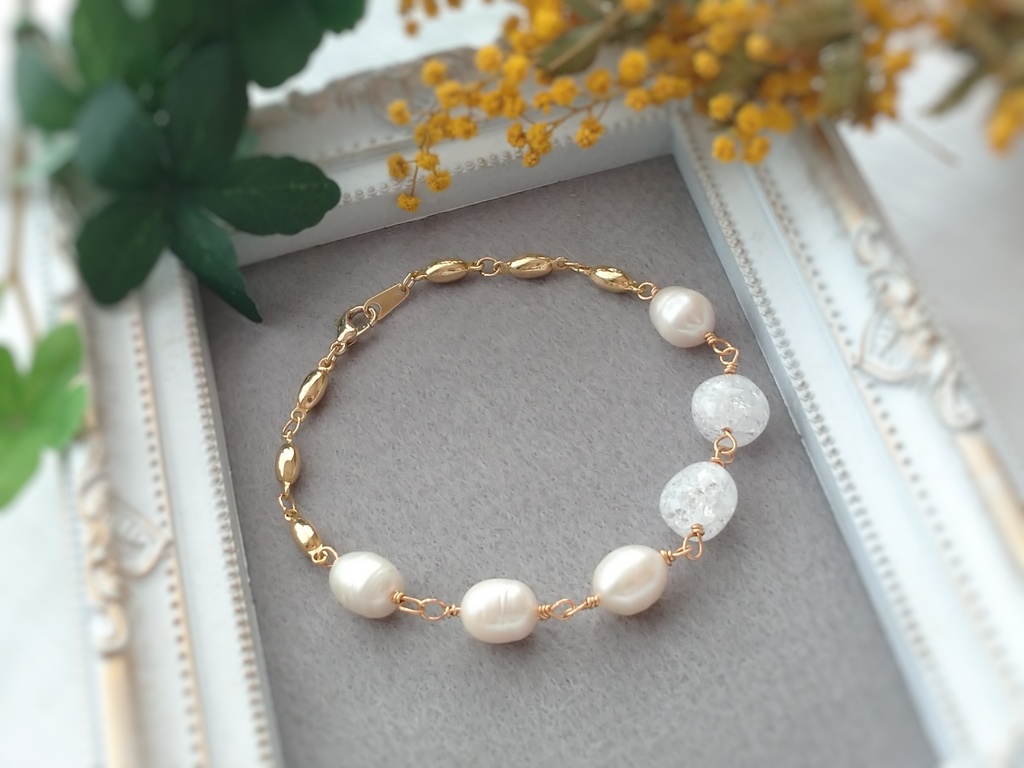 鶴丸国永イメージ天然石ブレスレット