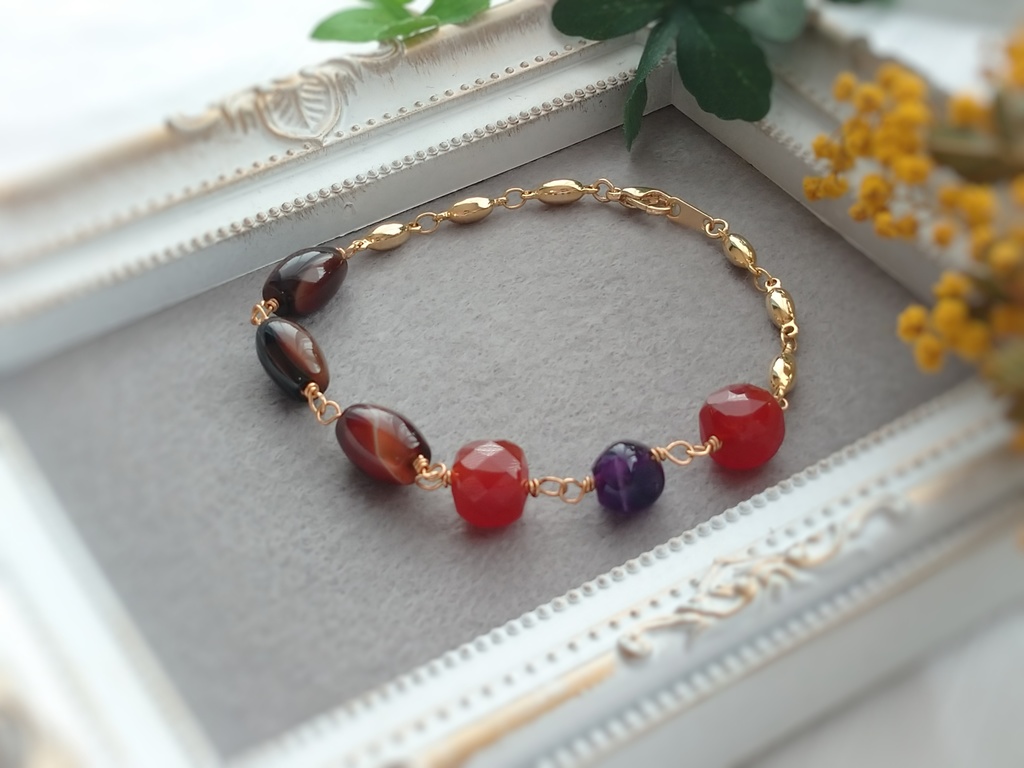 大倶利伽羅イメージ天然石ブレスレット