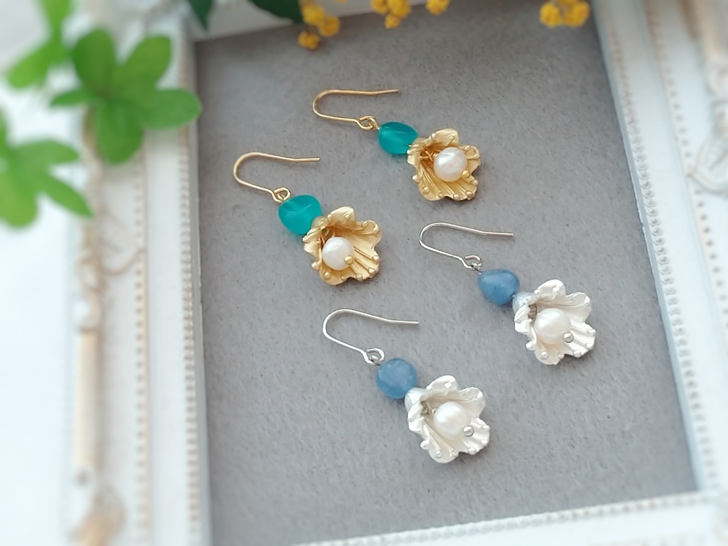 山姥切長義イメージ天然石イヤーアクセサリー