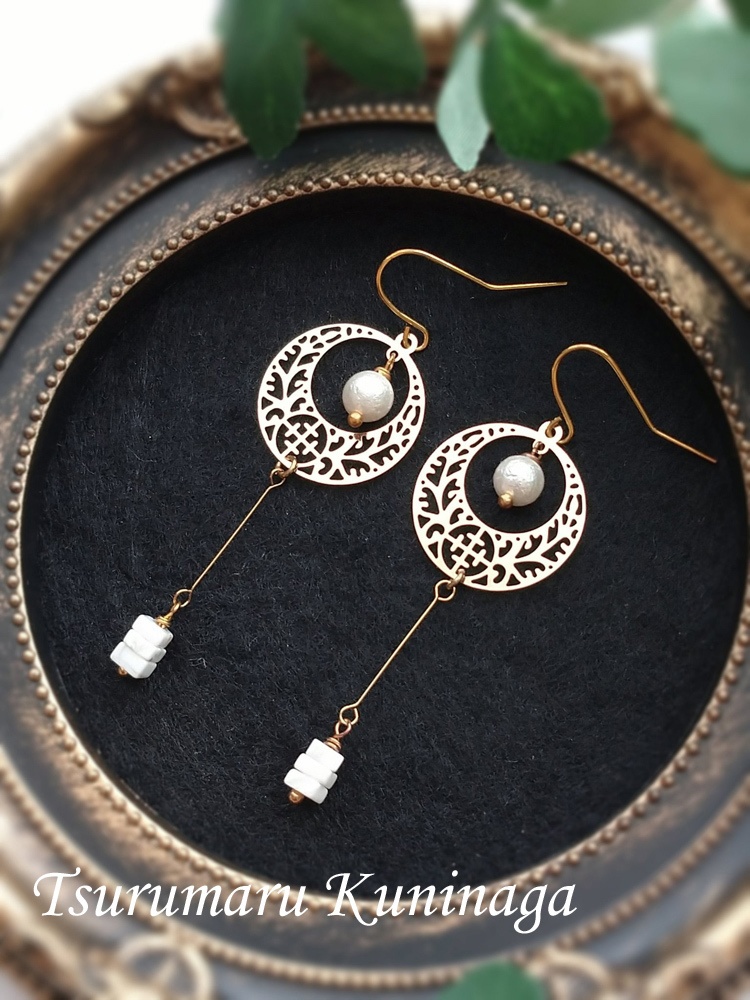 【新作】三日月&鶴丸イメージピアス/イヤリング