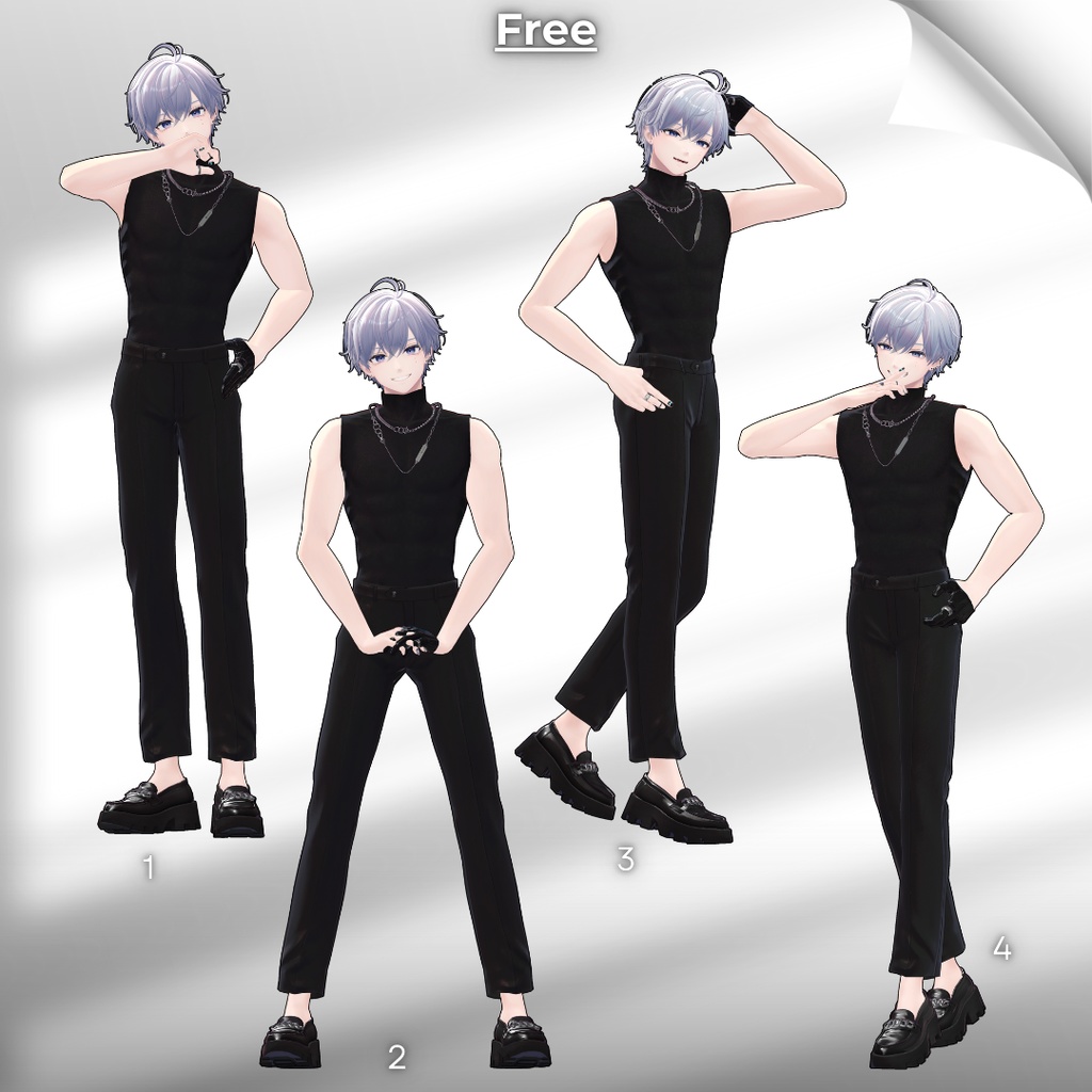 【無料/Free】撮影用ポーズ集 For 狛乃 Vol.2【支援版+5種】