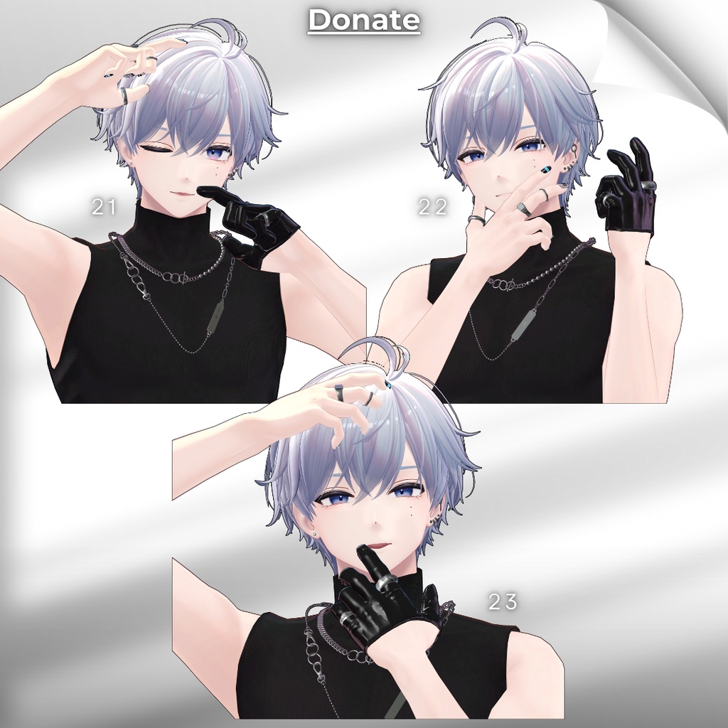 【無料/Free】撮影用ポーズ集 For 狛乃 Vol.2【支援版+5種】