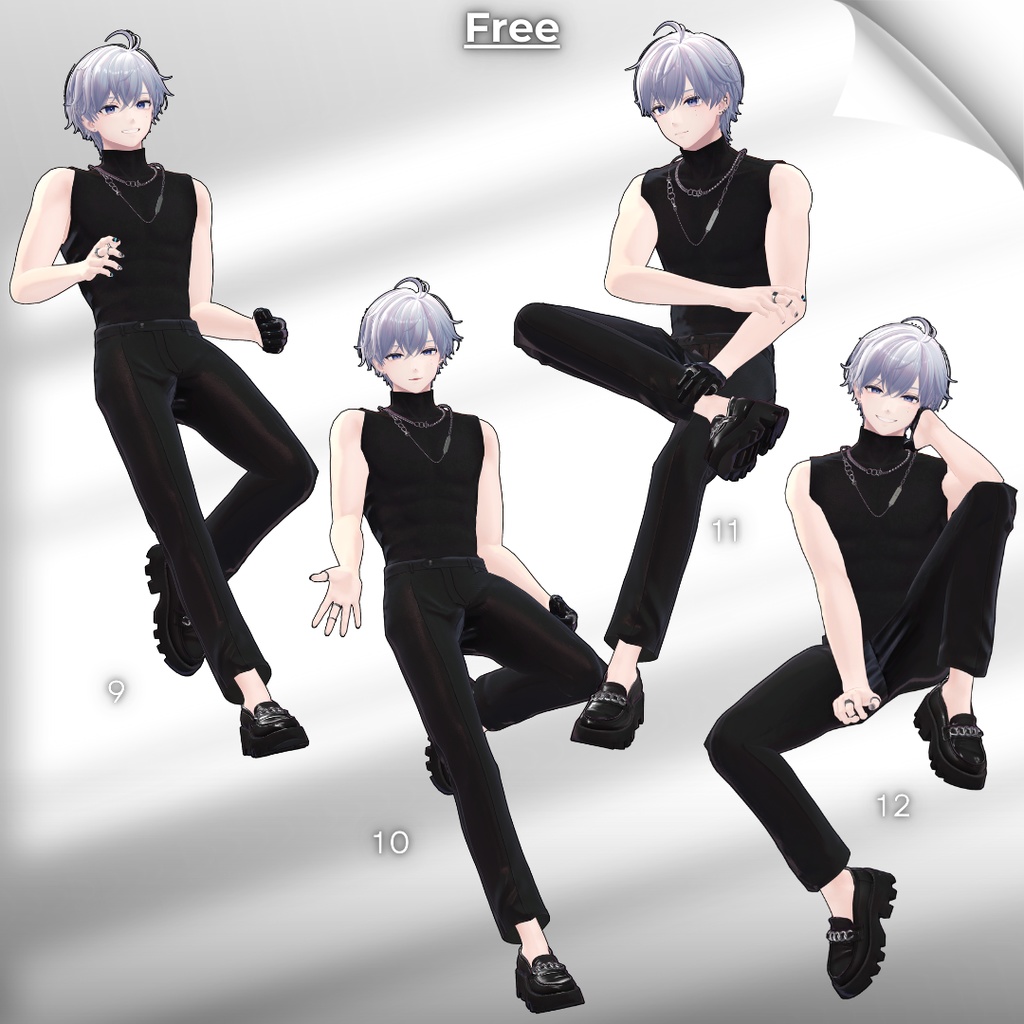 【無料/Free】撮影用ポーズ集 For 狛乃 Vol.2【支援版+5種】