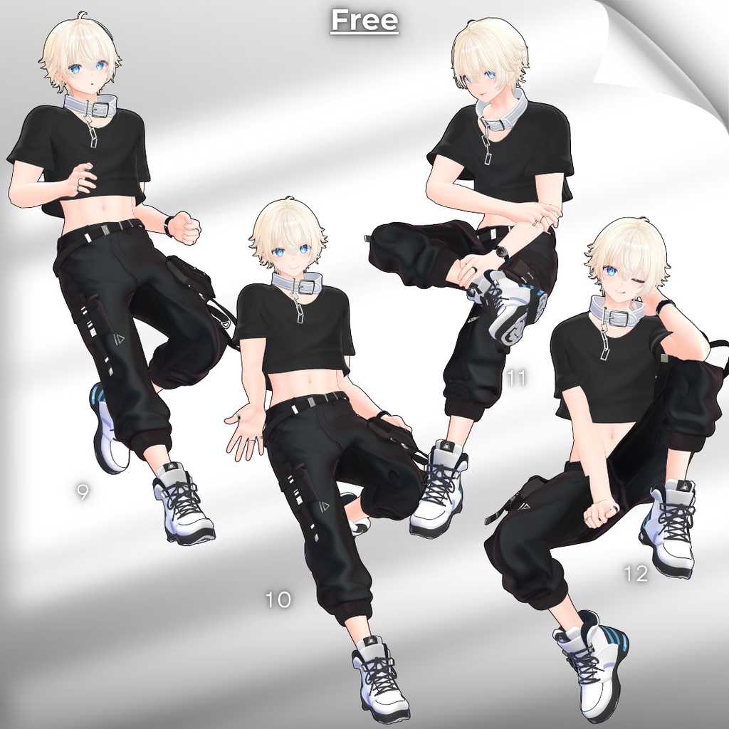 【無料/Free】撮影用ポーズ集 For 彼方 Vol.2【支援版+5種】