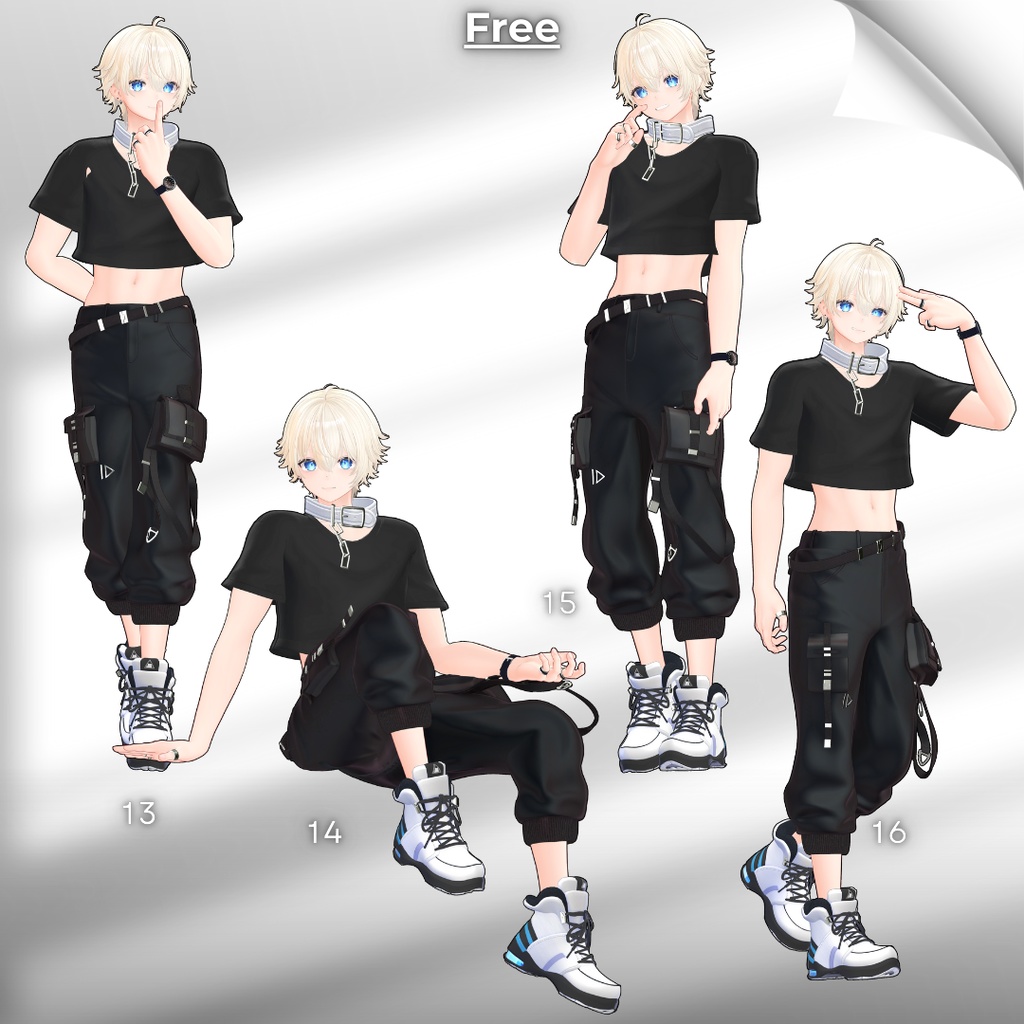 【無料/Free】撮影用ポーズ集 For 彼方 Vol.2【支援版+5種】