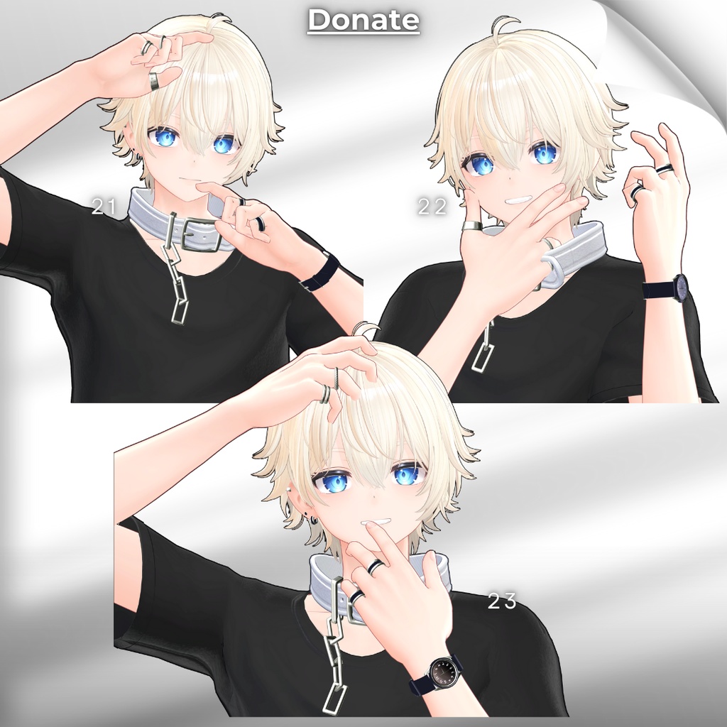 【無料/Free】撮影用ポーズ集 For 彼方 Vol.2【支援版+5種】