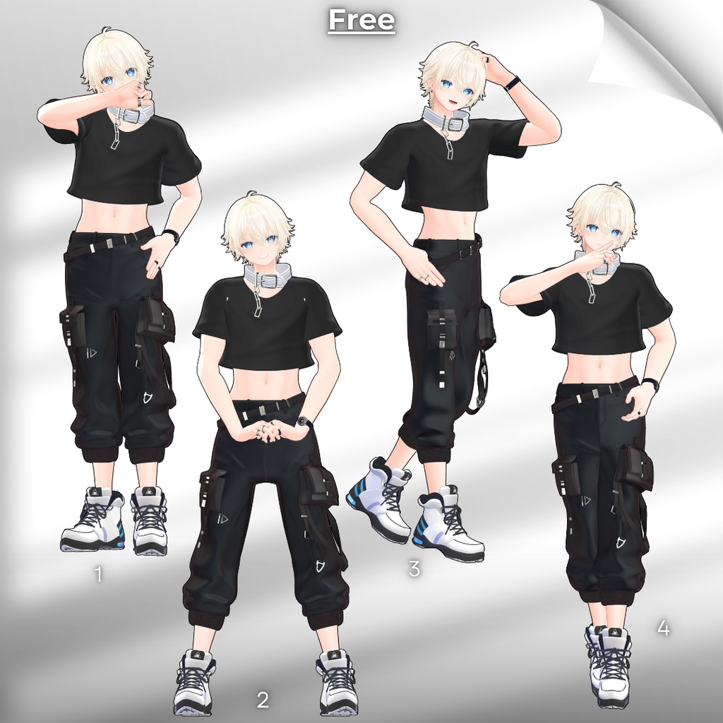 【無料/Free】撮影用ポーズ集 For 彼方 Vol.2【支援版+5種】