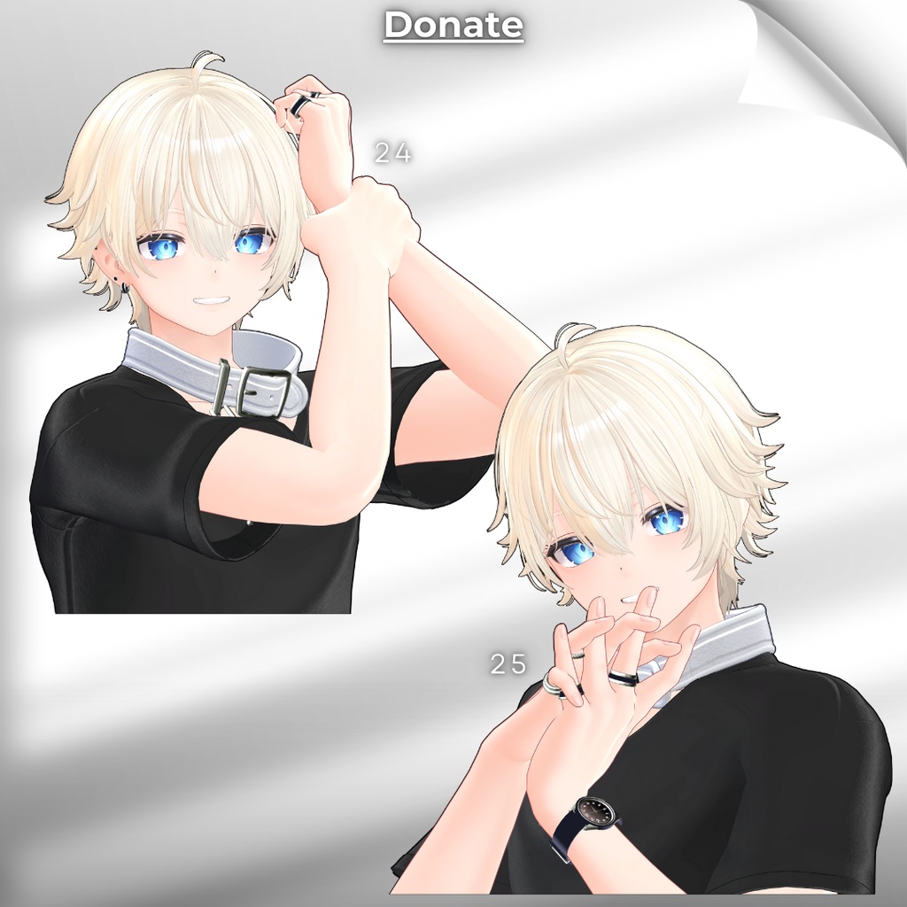 【無料/Free】撮影用ポーズ集 For 彼方 Vol.2【支援版+5種】