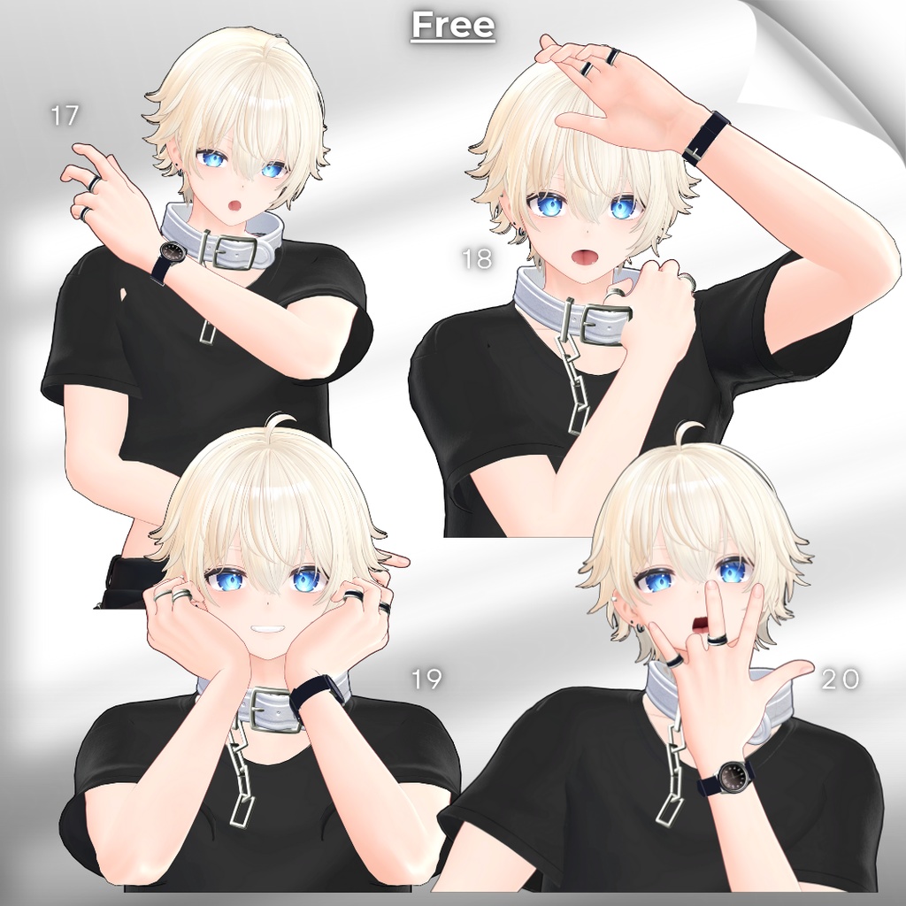 【無料/Free】撮影用ポーズ集 For 彼方 Vol.2【支援版+5種】